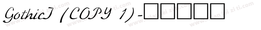 GothicI (COPY 1)字体转换